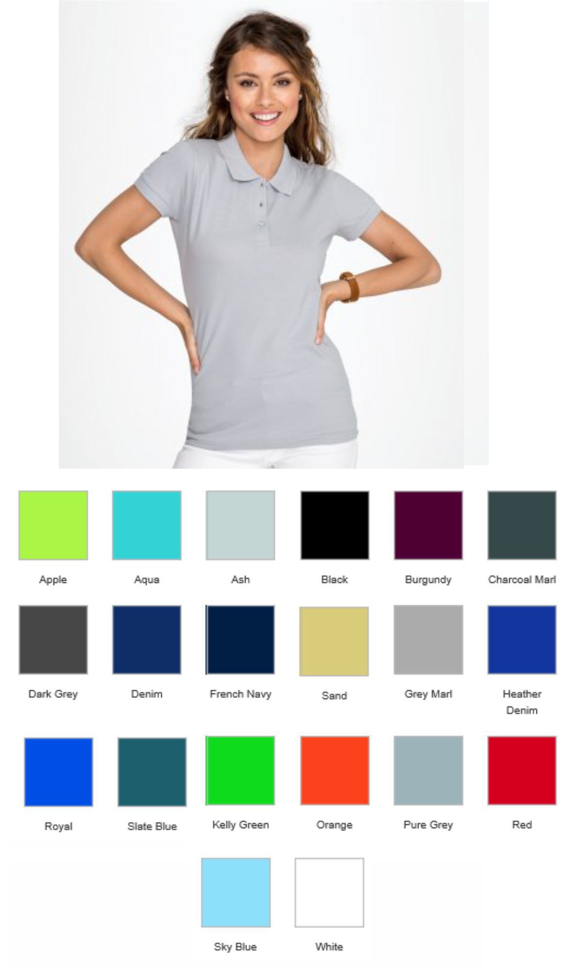 Sol's 11347 Ladies Perfect Cotton Pique Polo Shirt